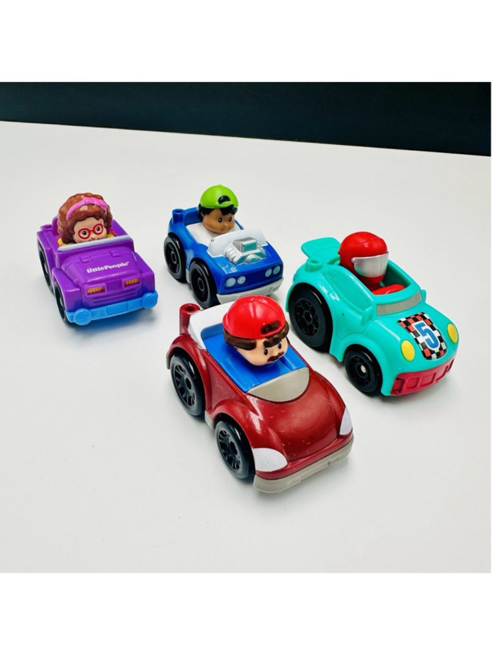 Mixed Lot Of 4 Little People Fisher Price Wheelies Toys Cars